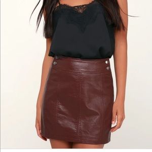 Free people Faux leather mini skirt - size 2